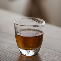 Wen said) Japanese hammered glass cup small simple vertical Cup heat-resistant glass teacup transparent water Cup