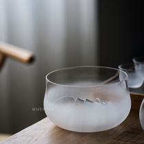 Wen said) cloud glass tea wash atomization frosting process simple kung fu tea set heat-resistant glass tea ceremony accessories