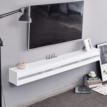 Light luxury hanging wall TV cabinet Small household living room wall cabinet Modern ultra-thin narrow bedroom wall shelf