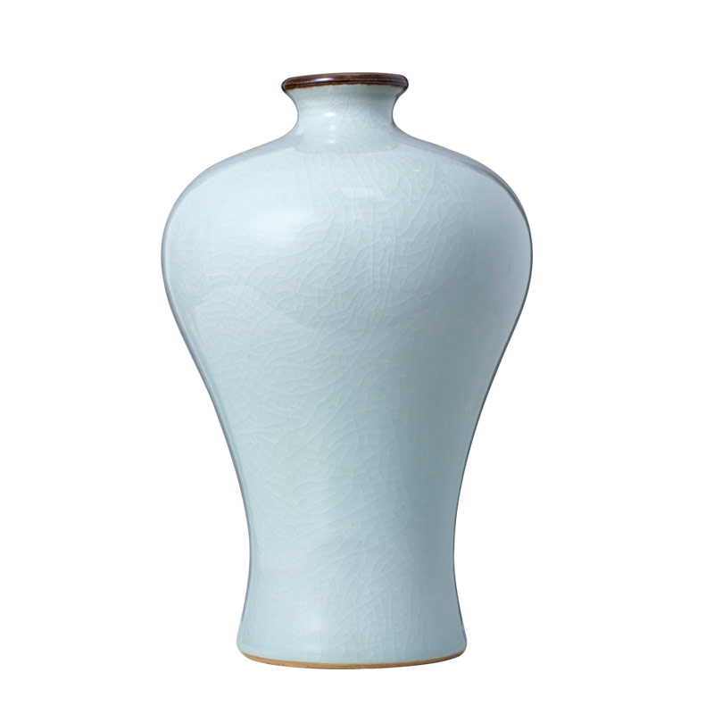 Jingdezhen ceramic vase archaize crack glaze flower arranging, classical Chinese style home sitting room porch place adornment