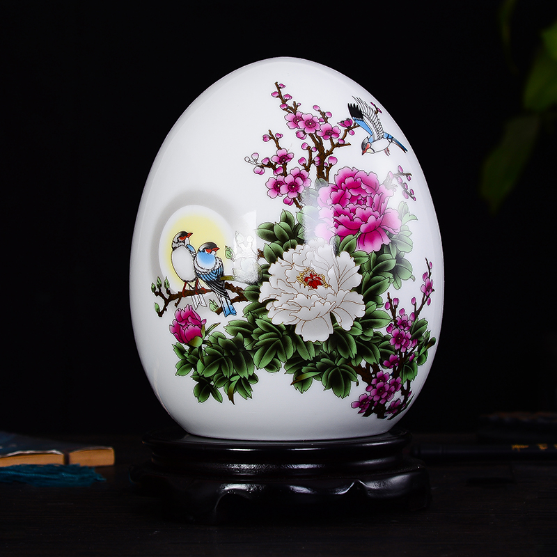 Jingdezhen ceramics vase of I and contracted household living room TV cabinet wine creative egg ornament furnishing articles