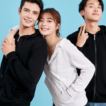 Class clothes custom sweater students reunion plus velvet zipper hoodie long sleeve overalls jacket custom printed logo