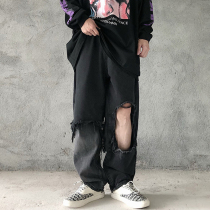 INSstudios 21ss Trends Ins High Street Wind Hip Hop to make old jeans Leave two long pants men and women