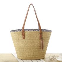 This years popular Baubag 2022 new stylish oversized single shoulder beach bag Japanese Woven Tote Bag