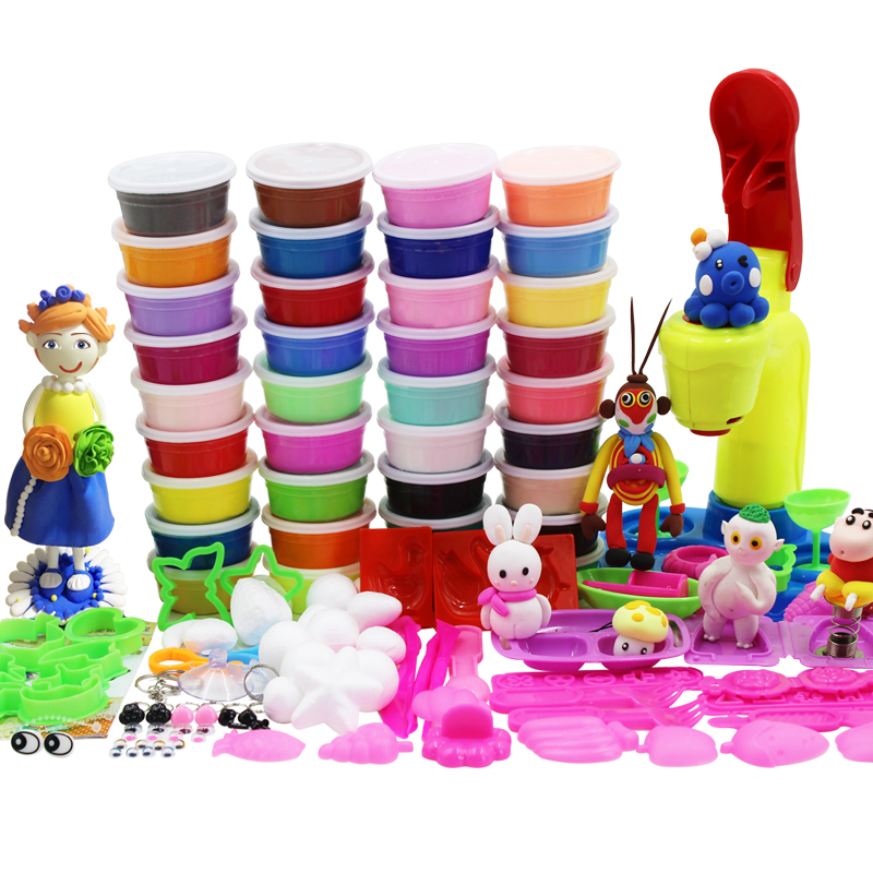 24色超轻粘土套装3D橡皮泥无毒太空泥儿童沙软陶水晶雪花彩泥玩具产品展示图3