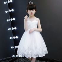 Girls summer dress 2021 New style childrens clothing white childrens skirt summer princess dress puffy gauze dress