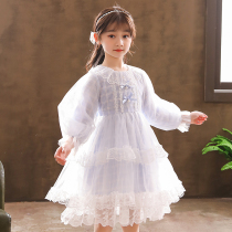 Girl Dress Dress Spring Dress 2022 New Ocean Gas Spring Child Dress Girl Princess Dresses Dress Children Skirt Spring Autumn