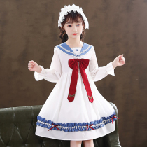Girls Dress Autumn Clothing New 2022jk Uniform Childrens Dress Academy Wind