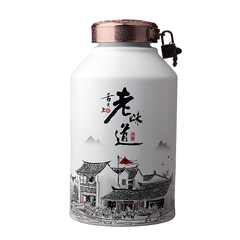 Jingdezhen ceramic bottle small jar 1/2/3/5/10 kg pack household seal wine wine bottle of liquor bottles