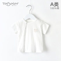 Baby blouses short sleeves T-shirt pure cotton Summer thin new pyjamas baby Summer clothes breathable mesh single piece