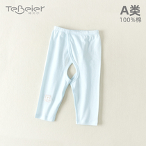 Baby single pants summer thin open crotch cotton newborn trousers boneless Velcro autumn spring and autumn