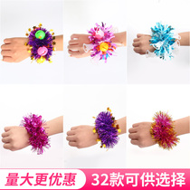Childrens dancing wrist flower Kindergarten dance performance bell bracelet Games opening ceremony cheerleading bell