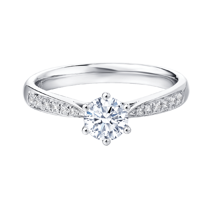 drdarry ring 戴瑞六爪群镶女戒钻戒求婚钻石经典戒指30分1克拉