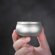 Pure Titanium Tea Pot Mini convenient sealed jar small titanium alloy portable medicine box Puer red camellia tea box