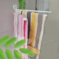 Japan imported suction disc non-perforated rotatable towel bar double pole three pole plastic toilet pendant towel rack