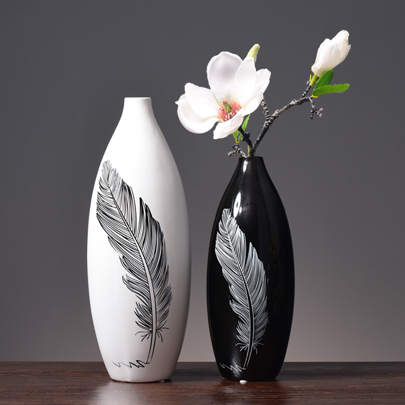 I and contracted ceramic vase furnishing articles home living room TV cabinet mesa dried flower flower vase decoration decoration