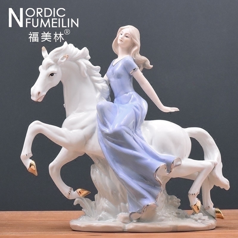 TV ark, furnishing articles at merrill lynch European ceramics decoration western girl riding a sitting room handicraft wedding gift