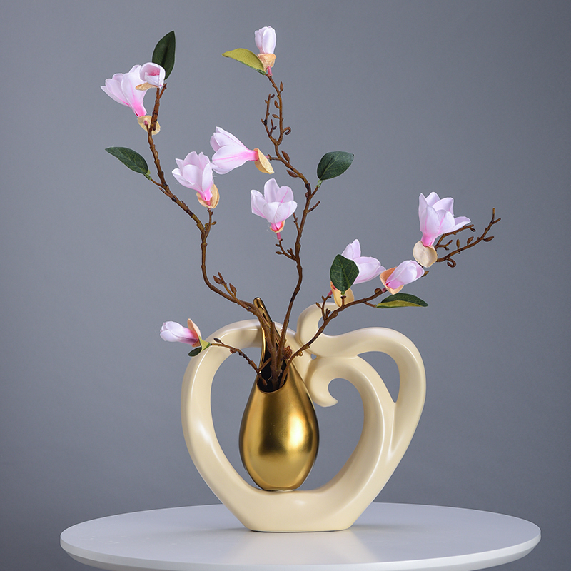 European style living room dry flower arranging flowers simulation flower vase furnishing articles I household ceramics table vase decoration decoration