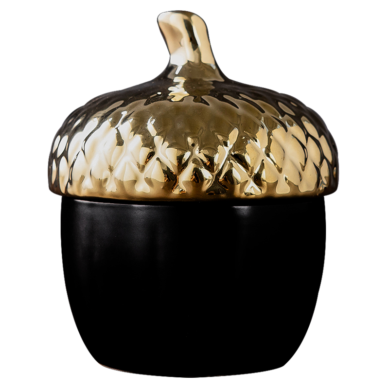 The Nordic idea pinecone receive light seal pot Jane European key-2 luxury gold ceramic storage tank home furnishing articles