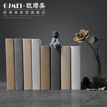 Chinese classical light solid color simulation book linen fake book restaurant Gray white decorative bookshelf photography prop book