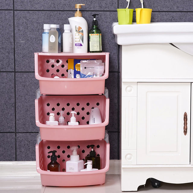 Kitchen multi-layer vegetable racks floor-standing storage rack plastic storage basket storage rack rectangular rack vegetable rack Kitchen multi-layer vegetable racks floor-standing storage rack plastic storage basket storage rack rectangular rack vegetable rack
