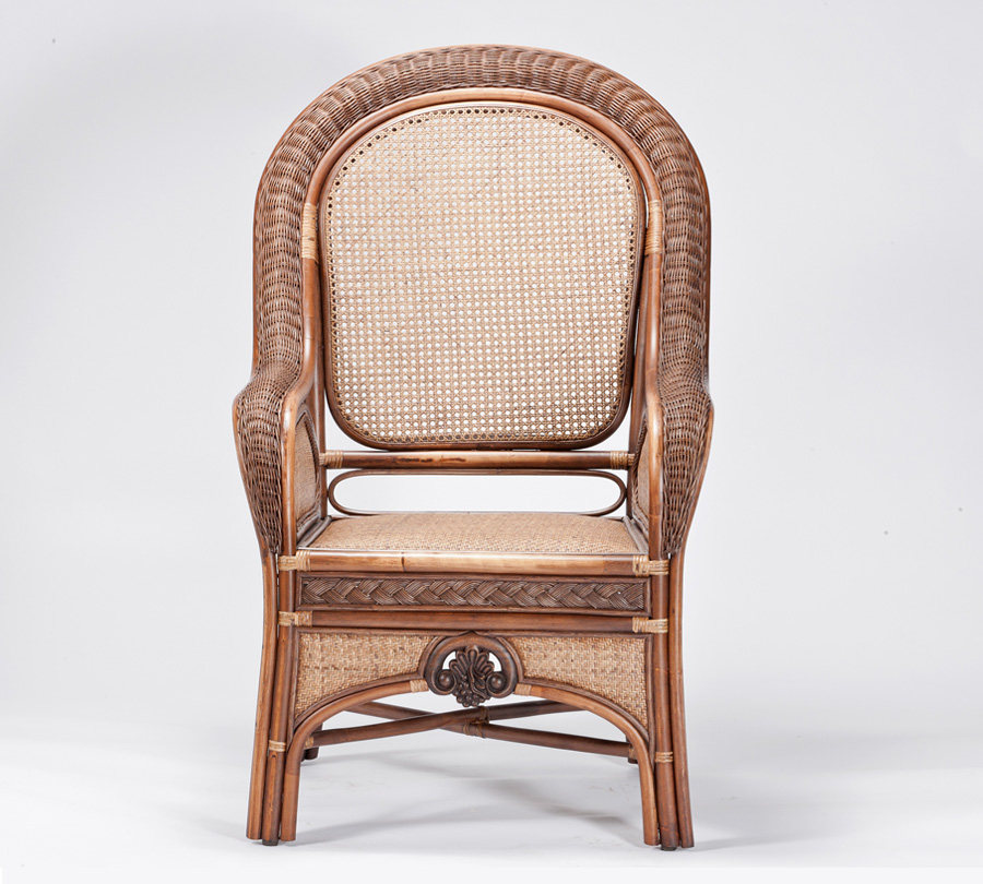 长青藤藤椅休闲椅书房藤椅子高靠背椅老板椅办公椅中式单人电脑椅