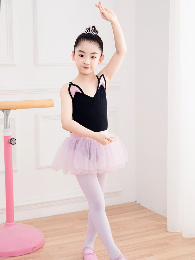 儿童舞蹈服女童练功服夏季吊带幼儿芭蕾舞中国舞考级演出服蓬蓬裙