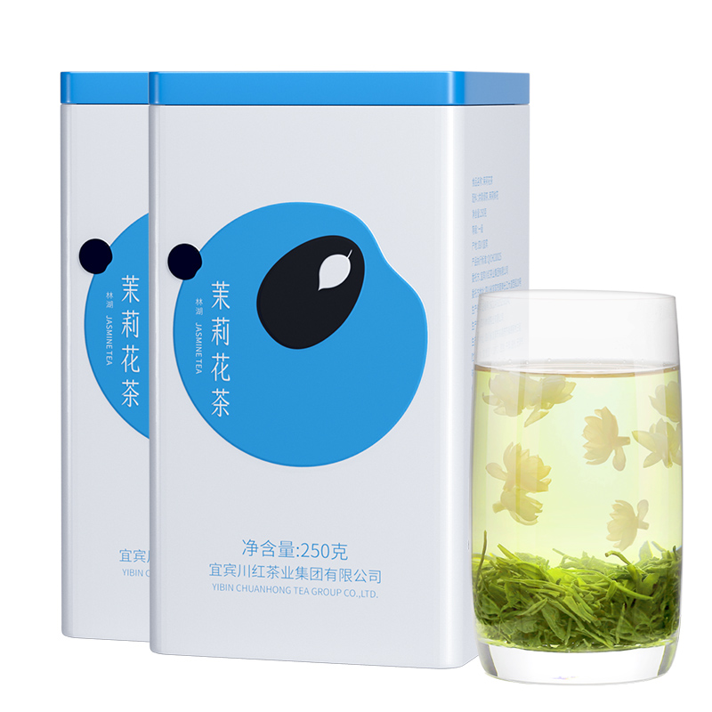 林湖飘雪茉莉花茶2022新茶浓香型绿茶叶四川特产散装花毛峰共1斤