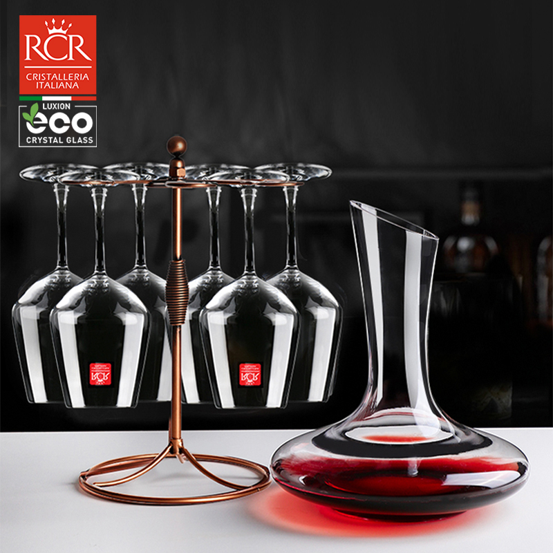  rcr波爾多紅酒套裝家用水晶杯玻璃高腳杯醒酒器奢華高檔酒具杯子