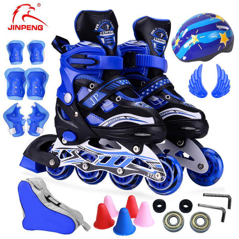 3-5-7-8-12-year-old boys and girls children's skates complete set of children's roller skates adjustable full flash