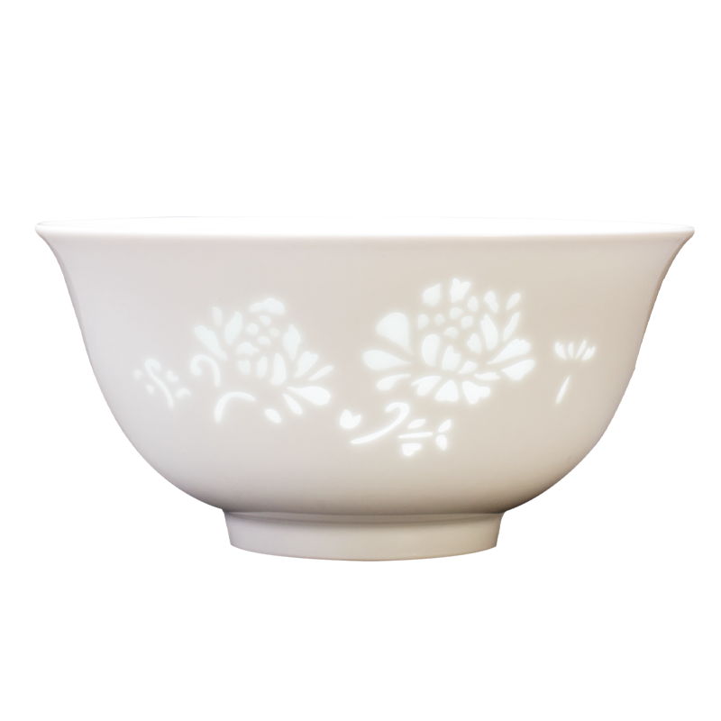 Use of creative move household jingdezhen porcelain tableware suit large Bowl of soup Bowl rainbow such use ten Bowl ten ceramic plate