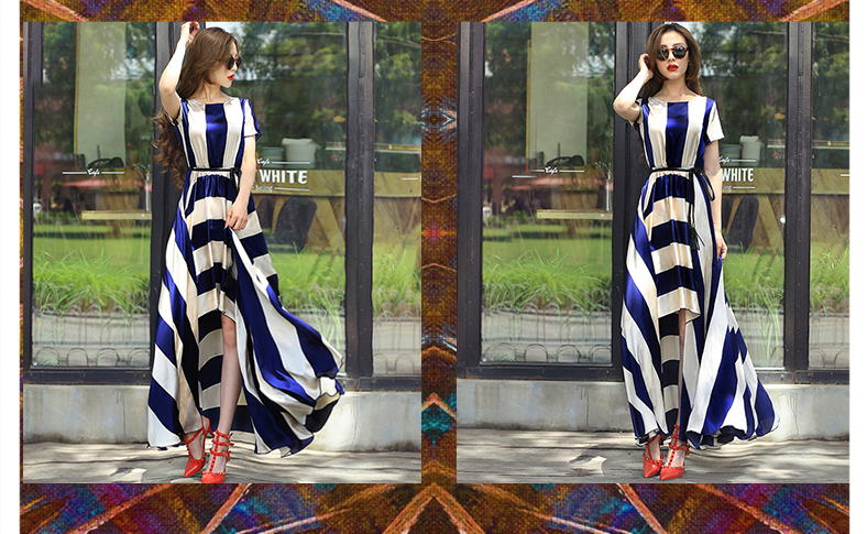 2015秋季新款秋装气质沙滩裙长袖显瘦大码雪