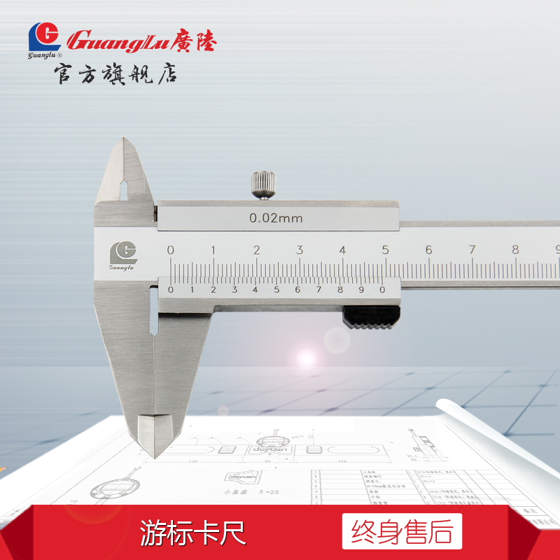 Guanglu stainless steel vernier caliper 0-150-200-300mm industrial cultural play jewelry oil gauge