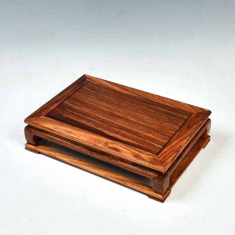 Redwood base rectangle rosewood carving bright type handicraft furnishing articles base miniascape base planter base solid wood