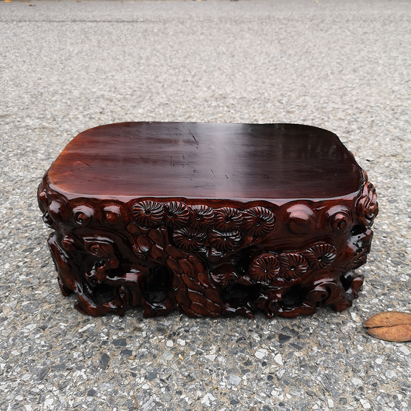Thickening more stone base solid wood can be excavated wooden base penjing jade stone base taihu stone base