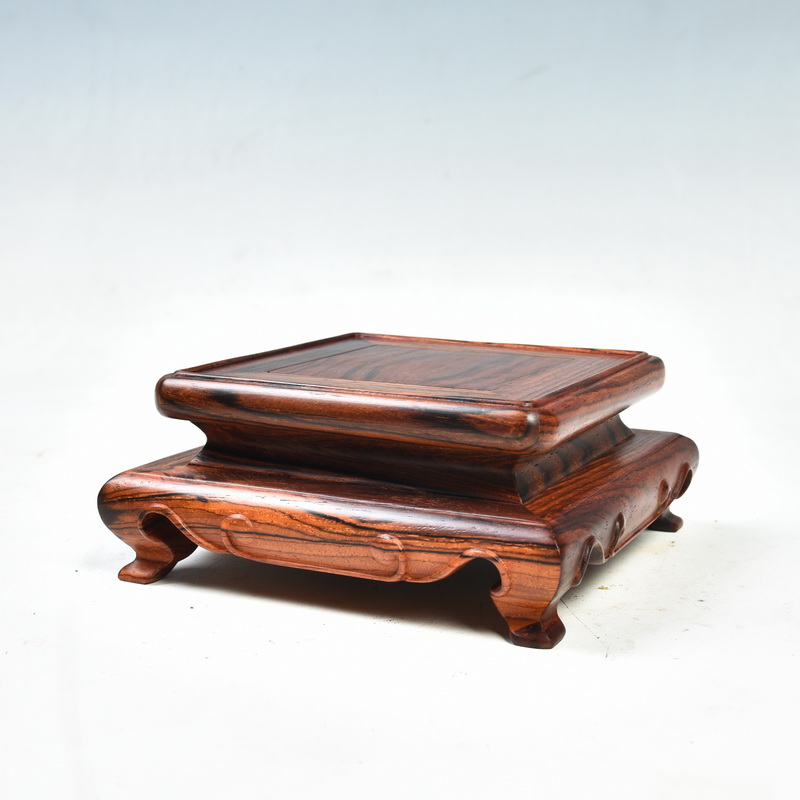 Red rosewood carving furnishing articles it base base mahogany base square vase flowerpot base solid wood