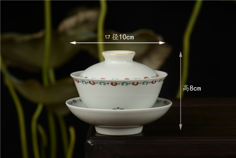 Pianology picking jingdezhen hand - made antique porcelain furnishing articles furnishing articles household act the role ofing is tasted the bucket tureen lid cup