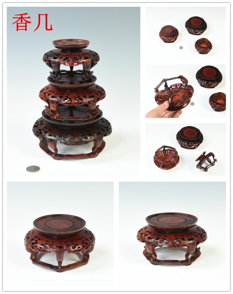 Red acid twigs base solid wood are it base bonsai base wooden wooden jade Buddha base base