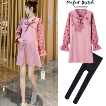 Pregnant womens autumn clothing dress suit Fashion woman Spring and fall cover Belly Fed Breast Milk Clothes 2021 New blouses Damp Mothers