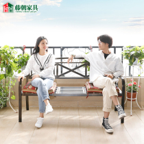 The balcony table and chair Xiaoxiau is a short leisure and creative rise and fall to the three-piece set of the Nordic bedroom bench iron balcony