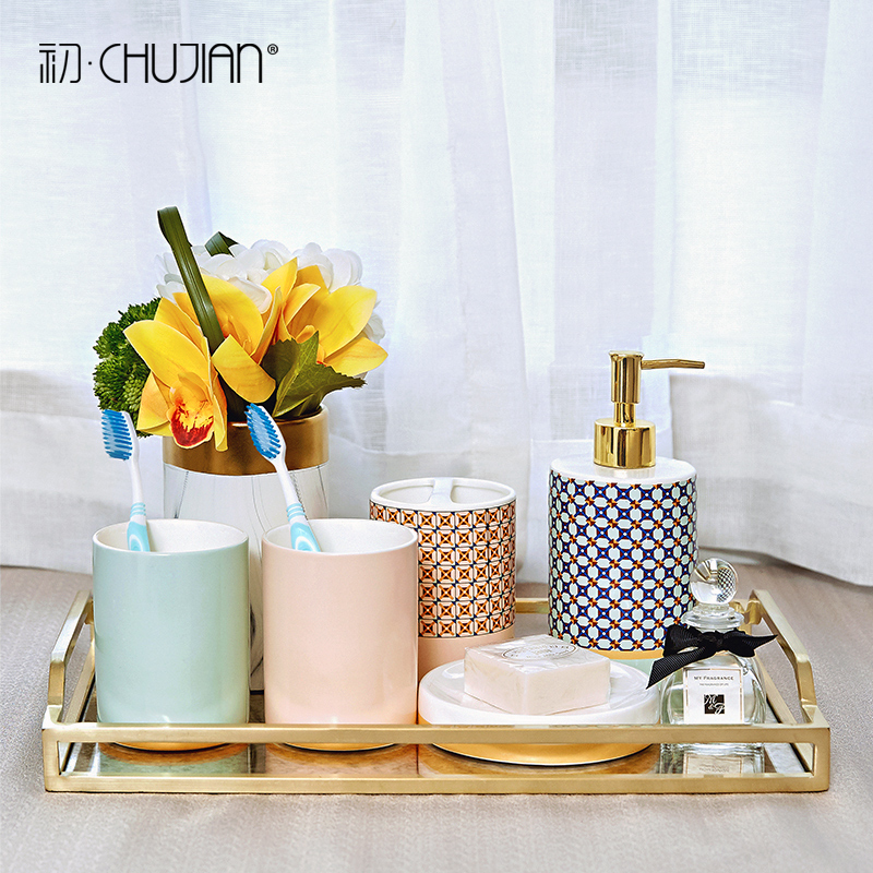 I and contracted set ceramic sanitary ware has five soft adornment bathroom furnishing articles wedding wedding gift girlfriends and practical