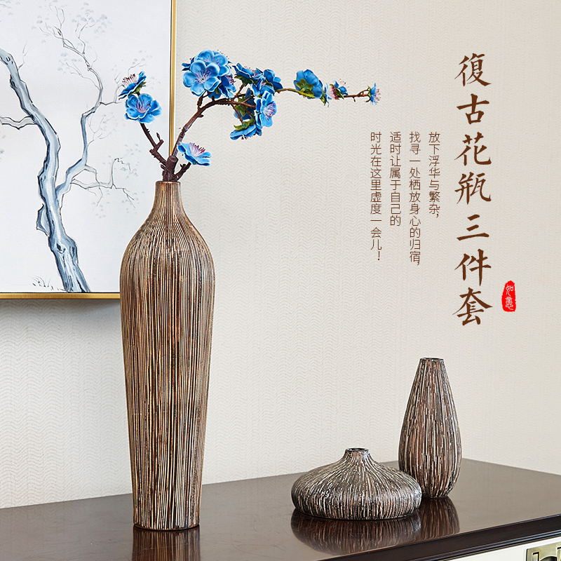 The New Chinese zen restoring ancient ways of jingdezhen ceramic vase TV ark, place the sitting room porch office home decoration