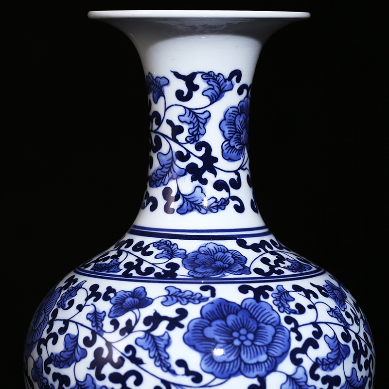 Hand - made porcelain of jingdezhen ceramics bound branch lotus I household contracted sitting room adornment handicraft furnishing articles vase