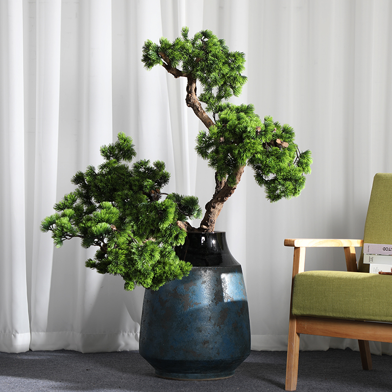 Zen flower arrangement is restoring ancient ways of large vase decoration to the hotel lounge ceramic furnishing articles sitting room porch guest - the greeting pine tree