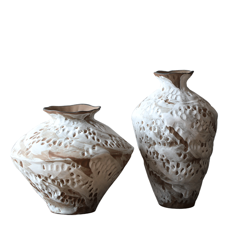 Coarse ceramic vase bearing arrangements with Japanese style restoring ancient ways home stay hotel wabi-sabi penury, zen wind POTS furnishing articles