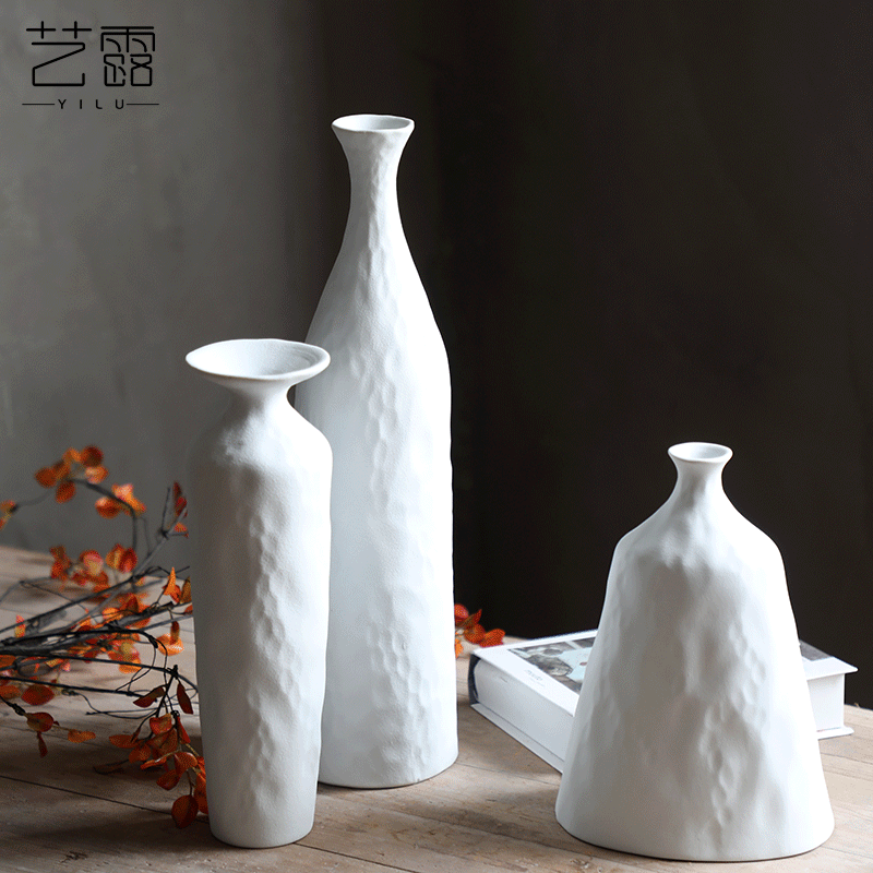 Northern Japanese dried flowers decorate floret bottle creative contracted ceramic flower implement modern flower arrangement furnishing articles zen soft outfit