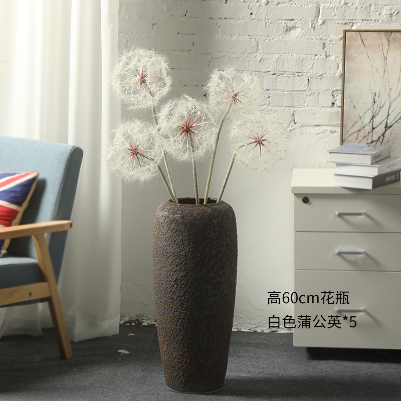 Contracted and I jingdezhen ceramic dry flower of large vase restoring ancient ways furnishing articles sitting room flower arranging flowers, checking pottery