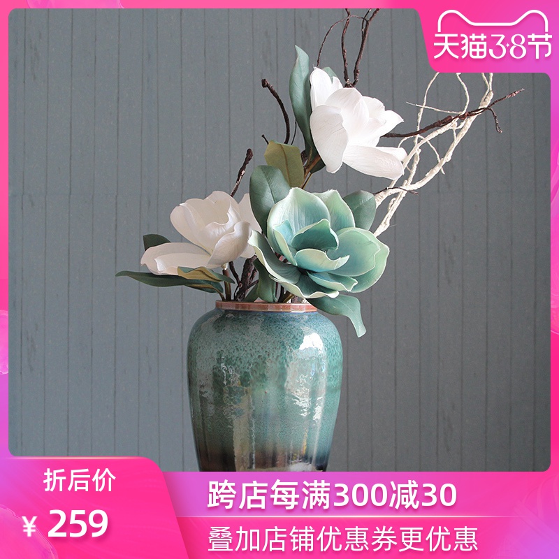 European beauty surrounds us modern Mediterranean home furnishing articles jingdezhen glaze ceramics vase and sitting room cabinet act the role ofing is tasted