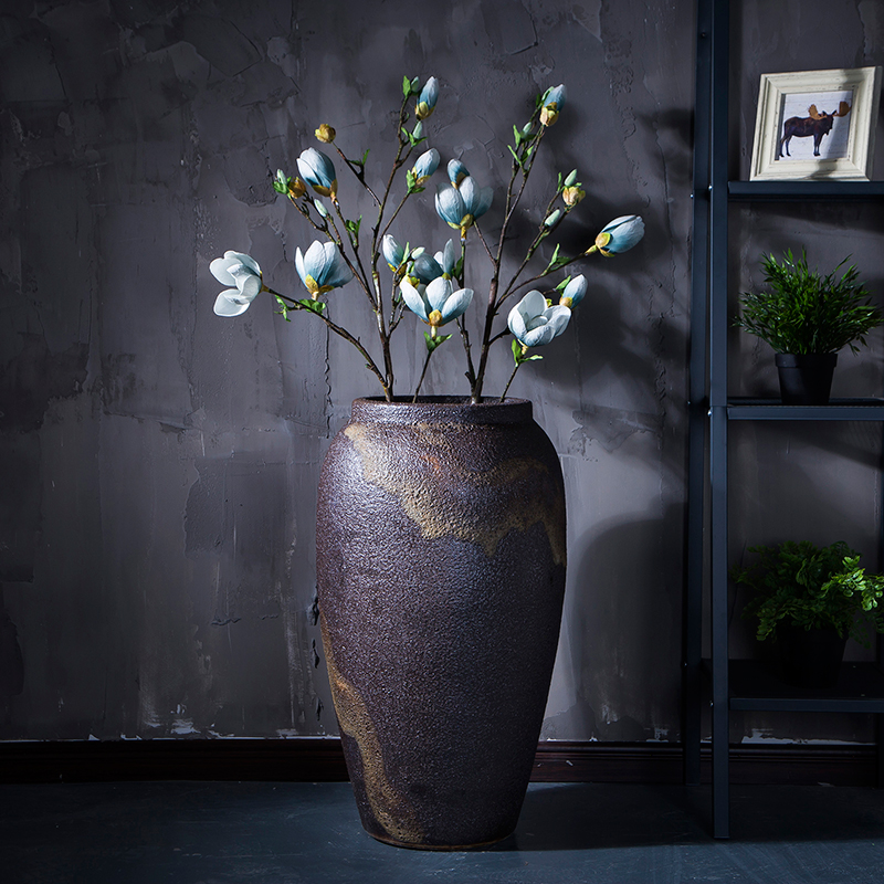 Dried flower vase furnishing articles flower arranging jingdezhen ceramic industry wind restoring ancient ways POTS to big sitting room ground flower implement European style