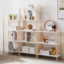 Bookshelf floor living room study office simple bookshelf small solid wood childrens home shelf Japanese bookcase